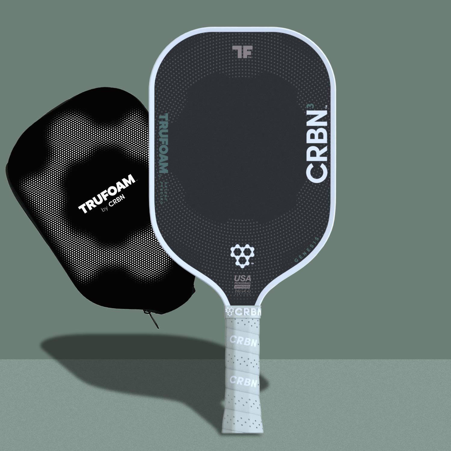Vot Pickleball CRBN³ TF Genesis Hybrid Paddle 14mm 'Black White'