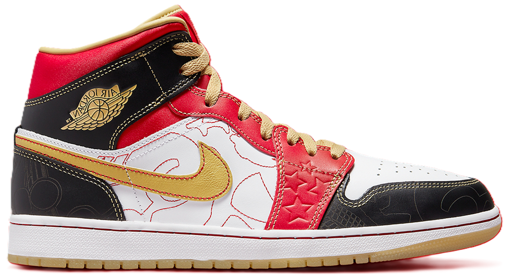 Giay Nike Air Jordan 1 Mid 'XQ White Black Sport Red' DV0576-176