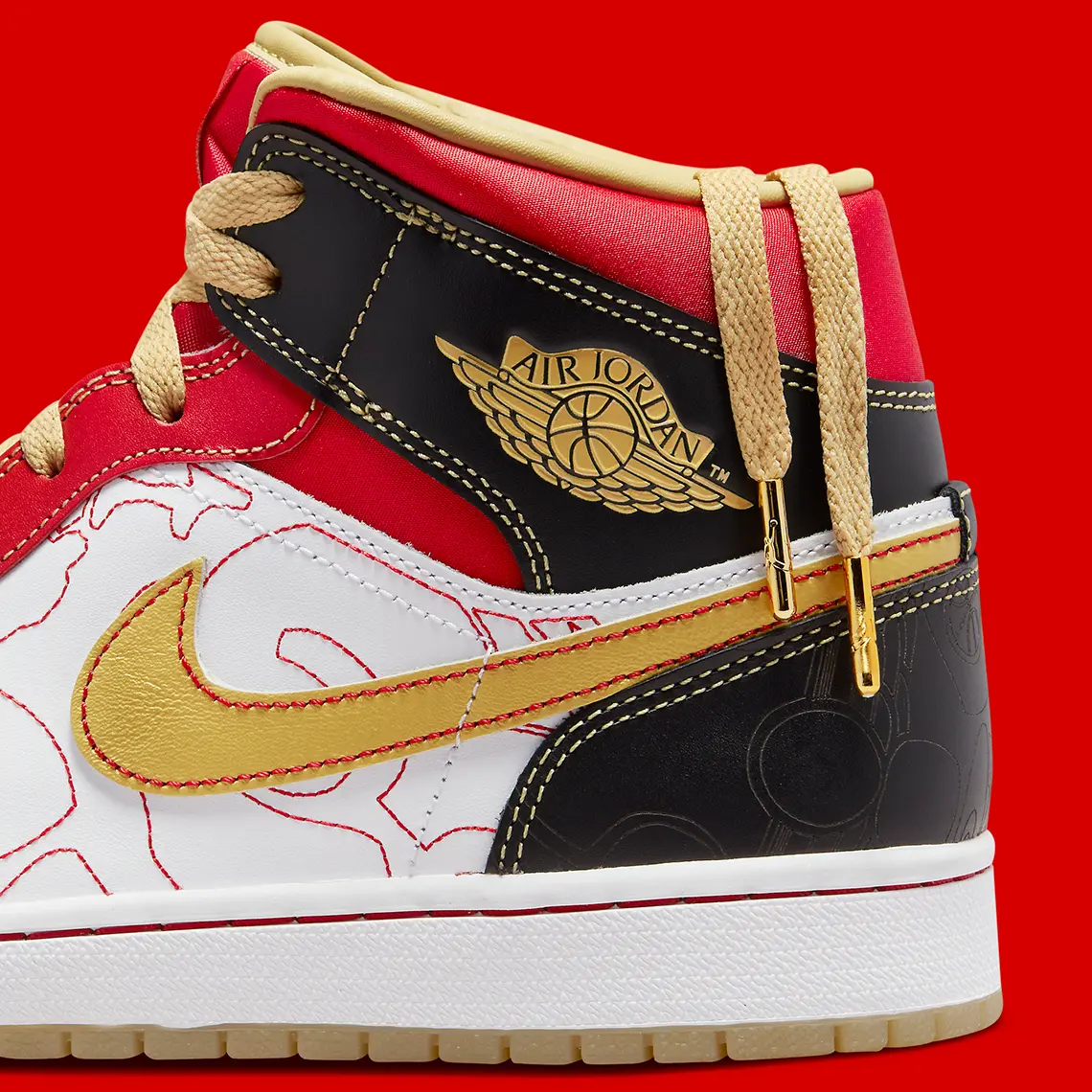 Giay Nike Air Jordan 1 Mid 'XQ White Black Sport Red' DV0576-176