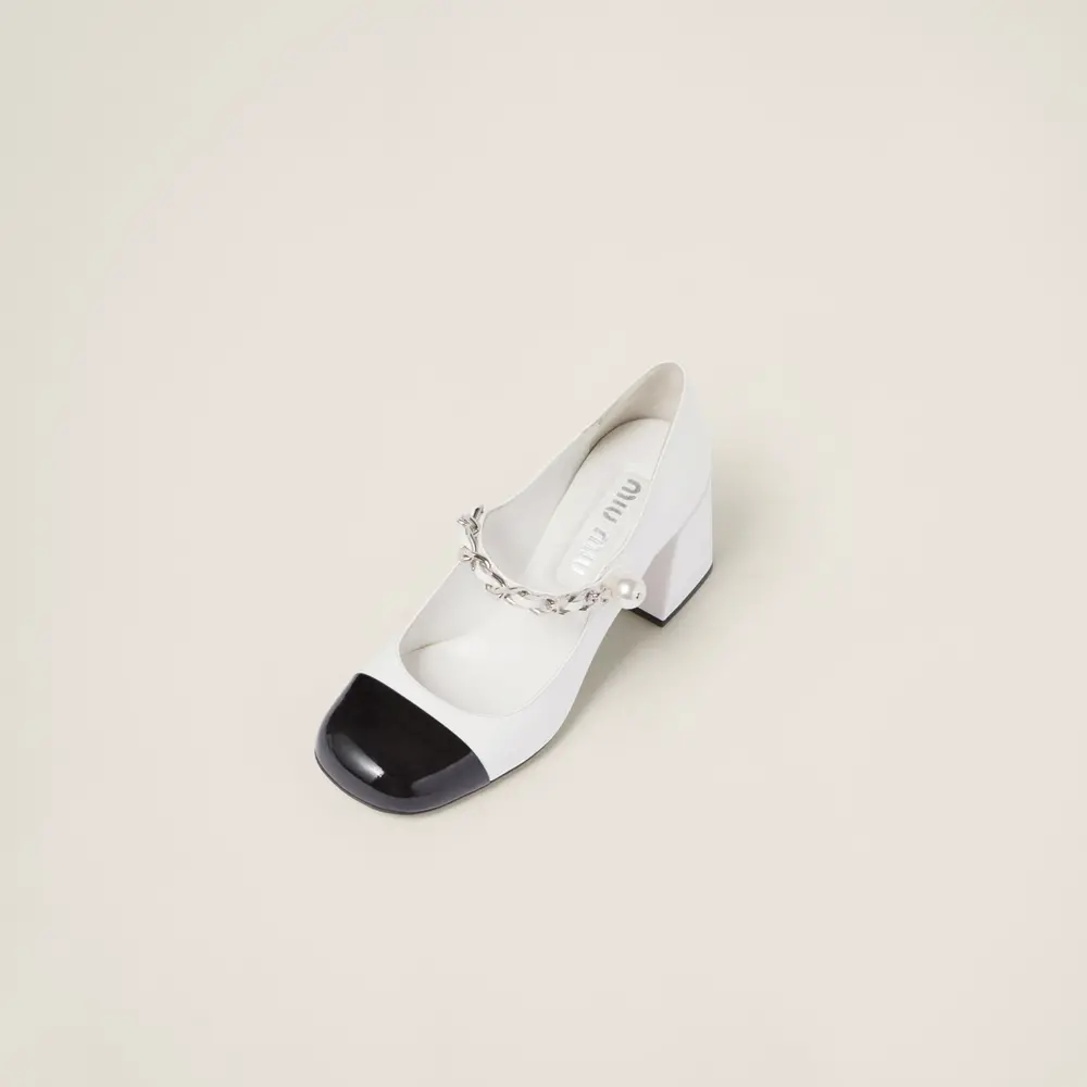 Giay Cao Got Miu Miu Patent Leather Pumps 'White' 5I248D-ZHV-F0964-F-M065