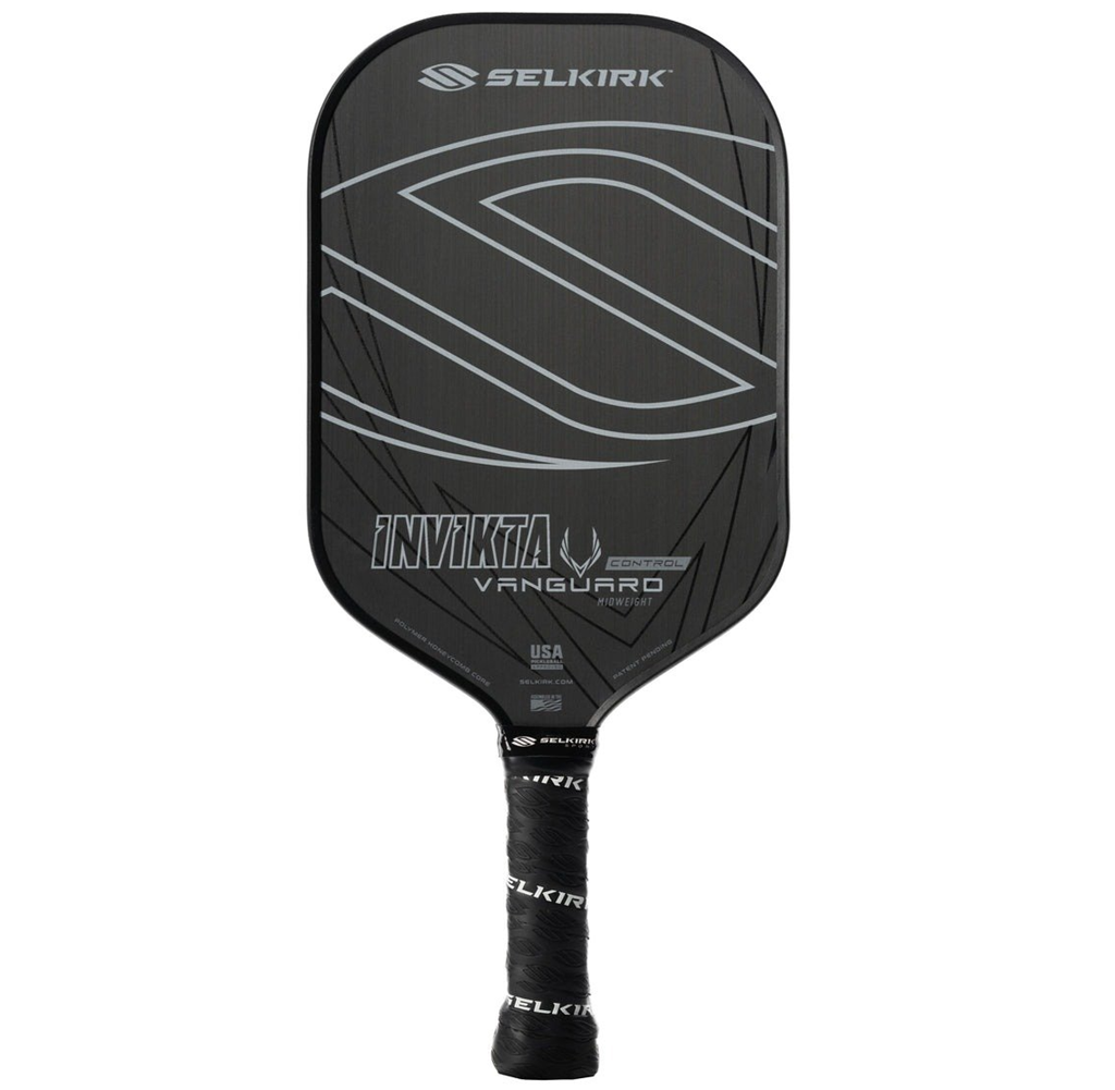 Vot Pickleball Selkirk Vanguard Control Invikta Midweight Raw Carbon 16mm 'Black'