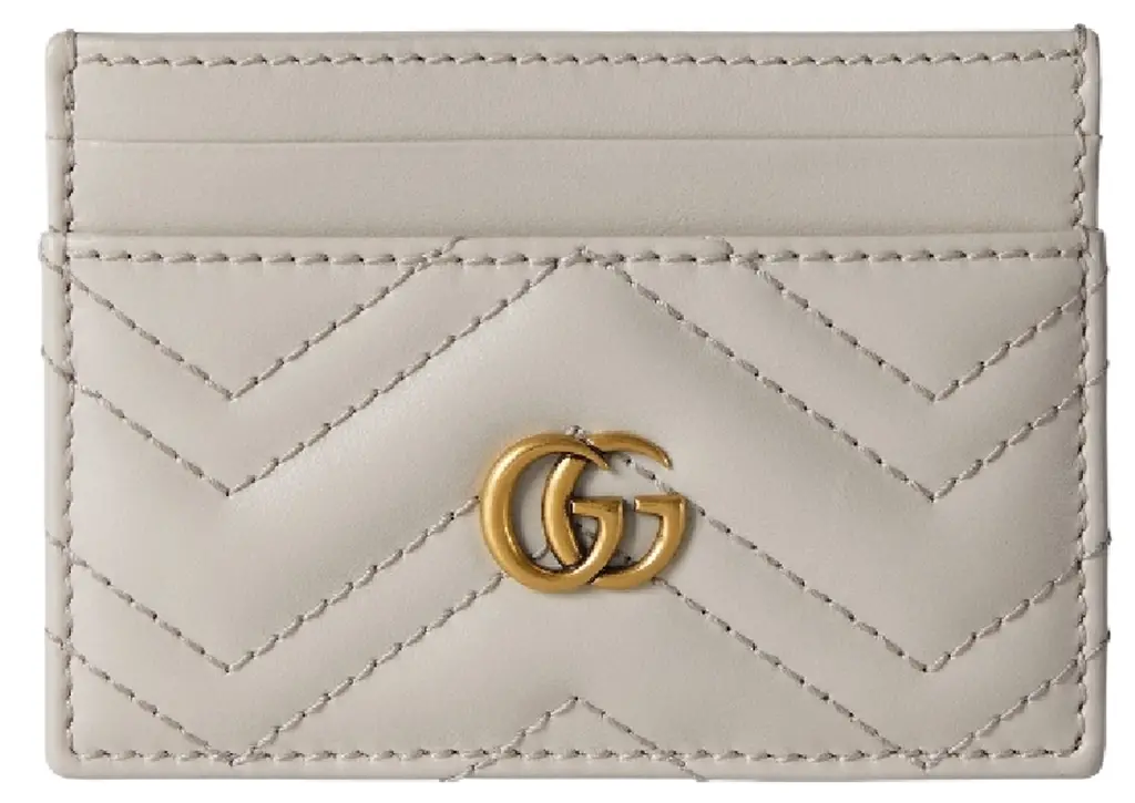Vi Gucci GG Marmont Matelasse Card Case 'Grey' 443127-DTDHT-1712