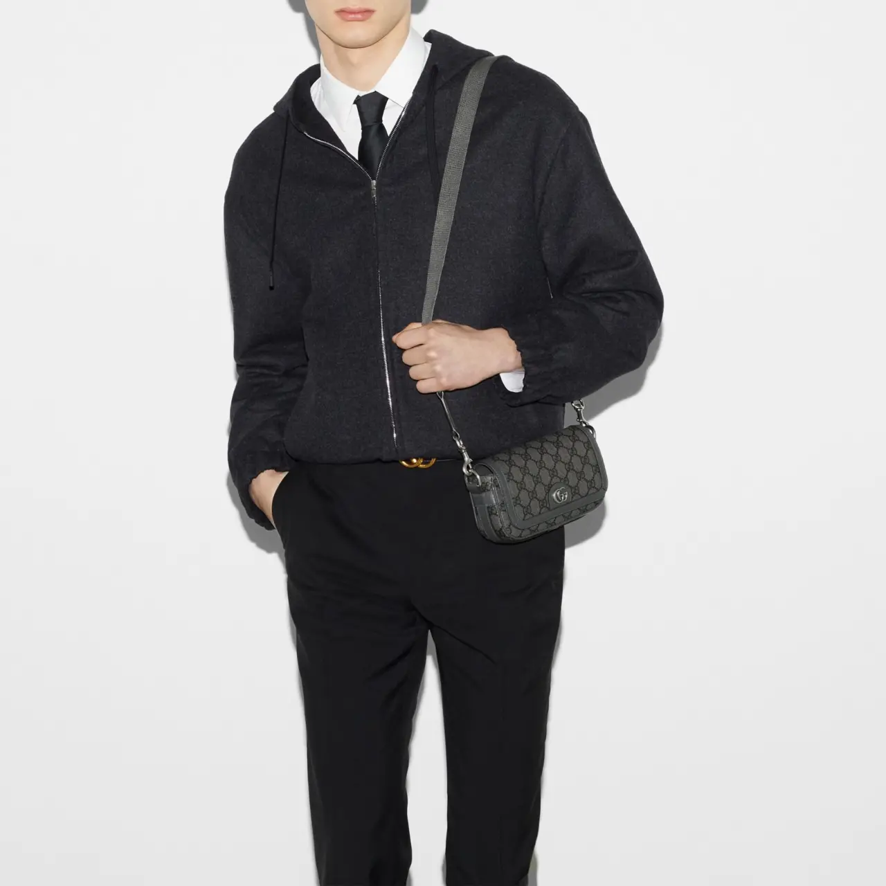 Tui Gucci Ophidia Super Mini Shoulder Bag 'Grey' 795466-2ZGMN-1244