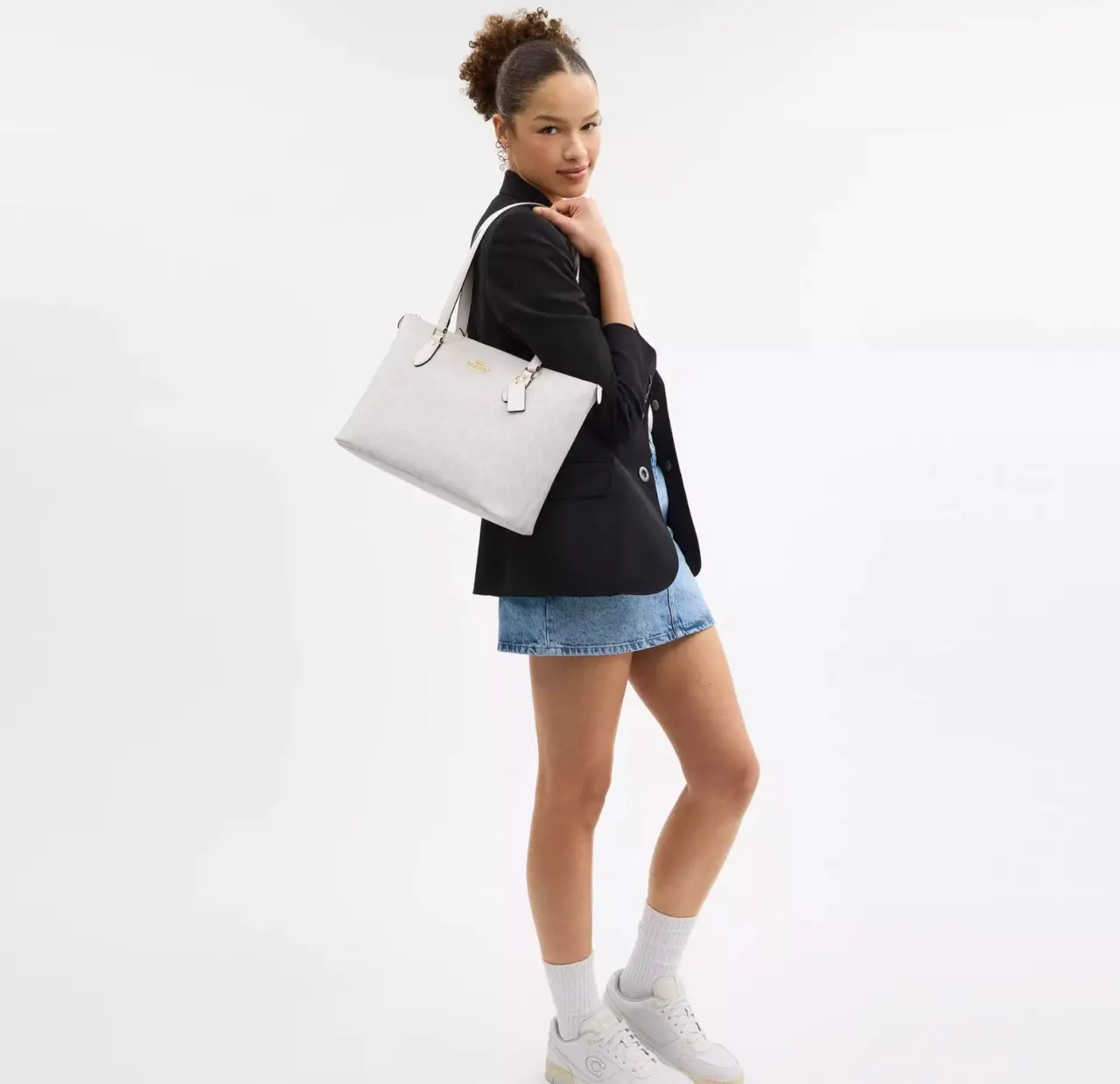 Tui Coach Tote Canvas Gallery 'White' CW381-IMXU5