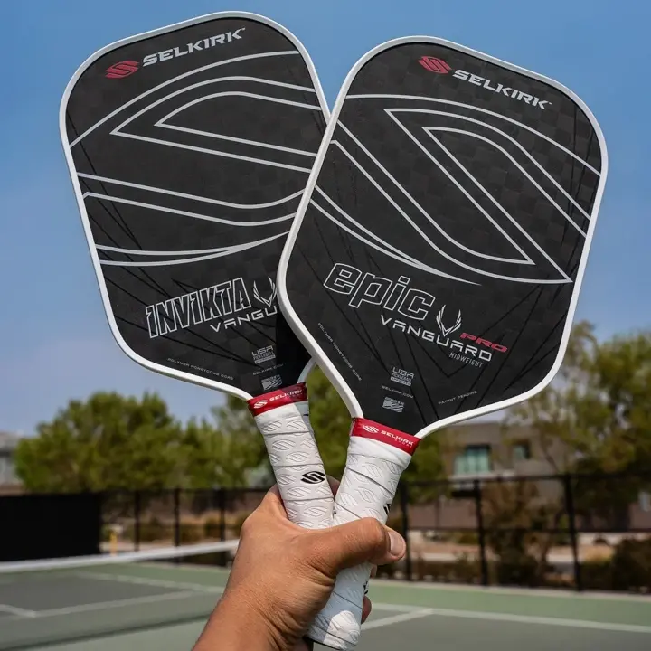 Vot Pickleball Selkirk Vanguard Pro Epic Raw Carbon 16mm 'Black White'