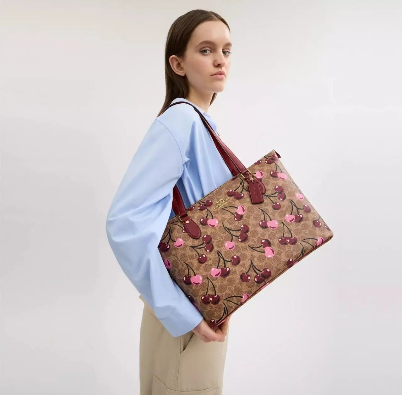 Tui Coach Gallery Tote Bag 'Tan' CAA71-IMTAM