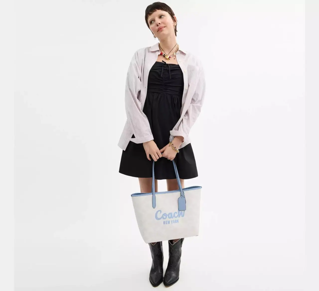 Tui Coach Tote City Graphic 'Grey Blue' CY705-SVXUI