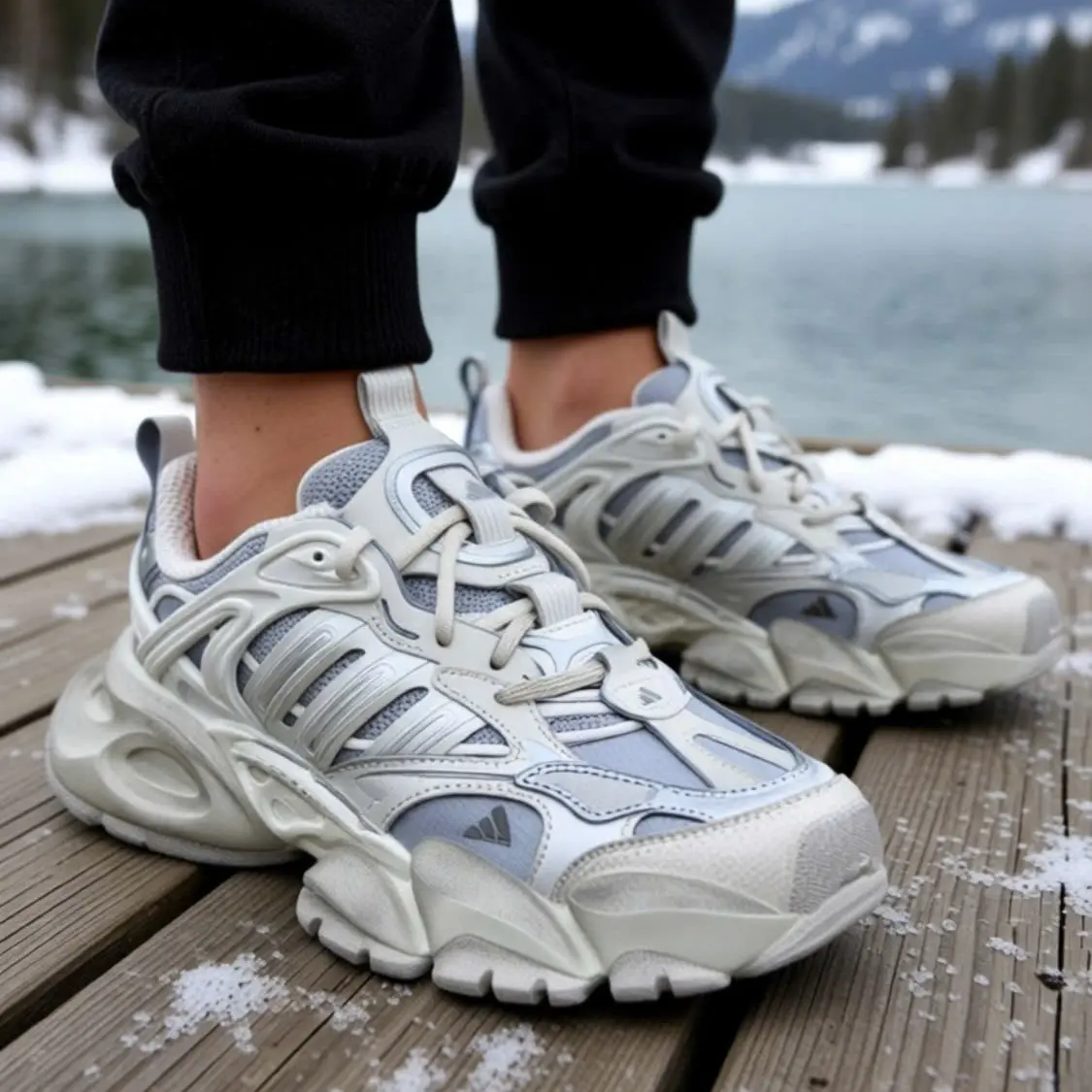 Alternative view of Giày Adidas Vento XLG Deluxe 'Sail Grey' JS1588