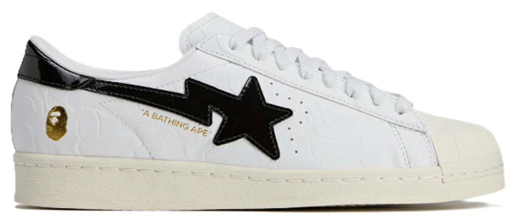 Giay Adidas Superstar Vintage 'Bape White Black' JR2701