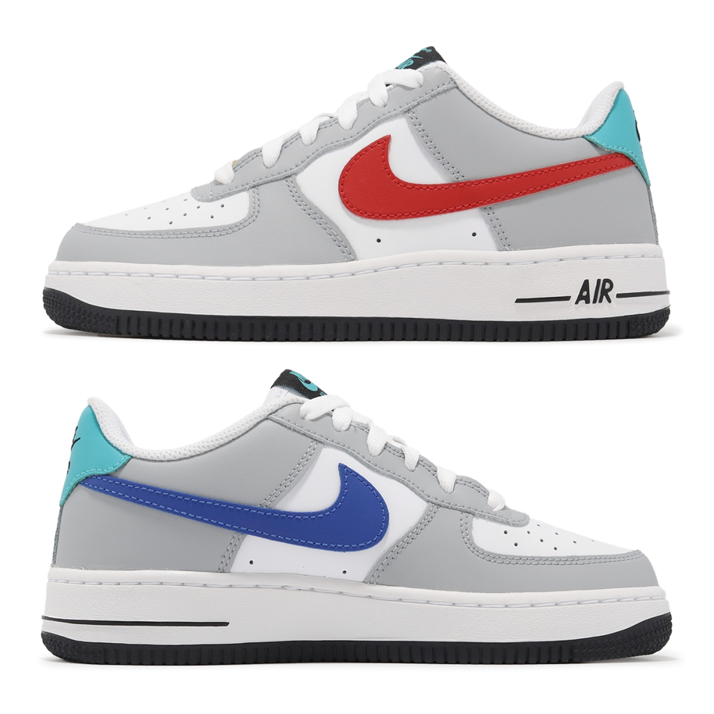 Giay Nike Air Force 1 LE GS ‘Grey Red Blue’ HF0743-161