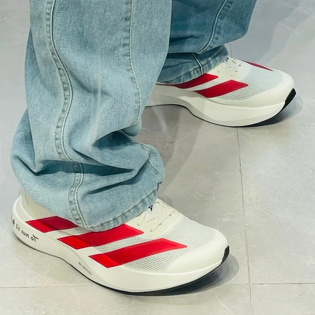 Alternative view of Giày Adidas Adizero EVO SL 'Off White Better Scarlet' JS1182