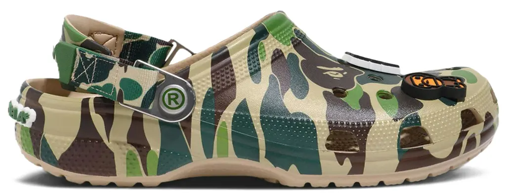Dep Crocs Classic Clog x A Bathing Ape ABC 'Camo Green' 209627-212
