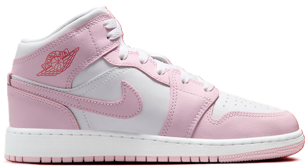 Giay Nike Air Jordan 1 Mid GS 'Pink Foam Fire Red' DQ8423-608