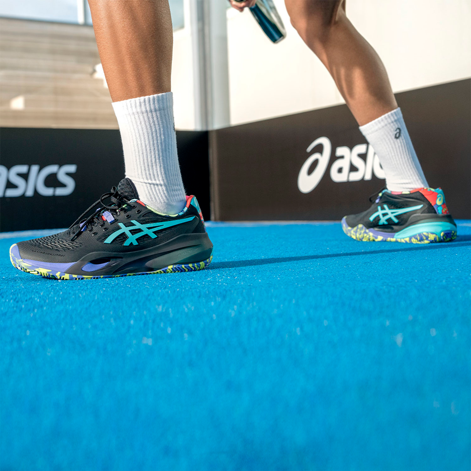 Giay Asics Gel-Resolution x Padel L.E. 'Black Energy Aqua' 1041A503-002