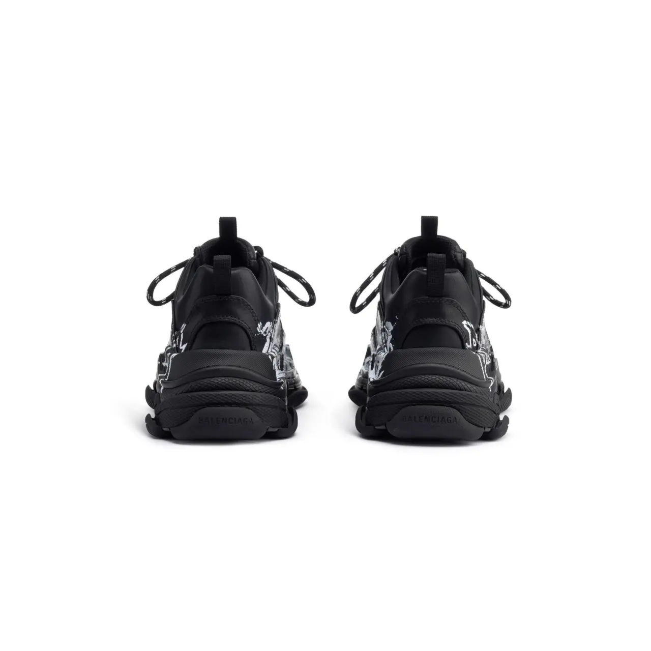 Giay Balenciaga Triple S Trainers Diy Metal 'Black' 536737W2FAY1090