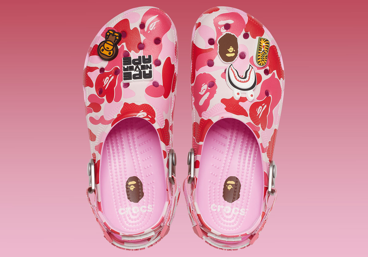 Dep Crocs Classic Clog x A Bathing Ape ABC 'Camo Pink' 209627-6I2