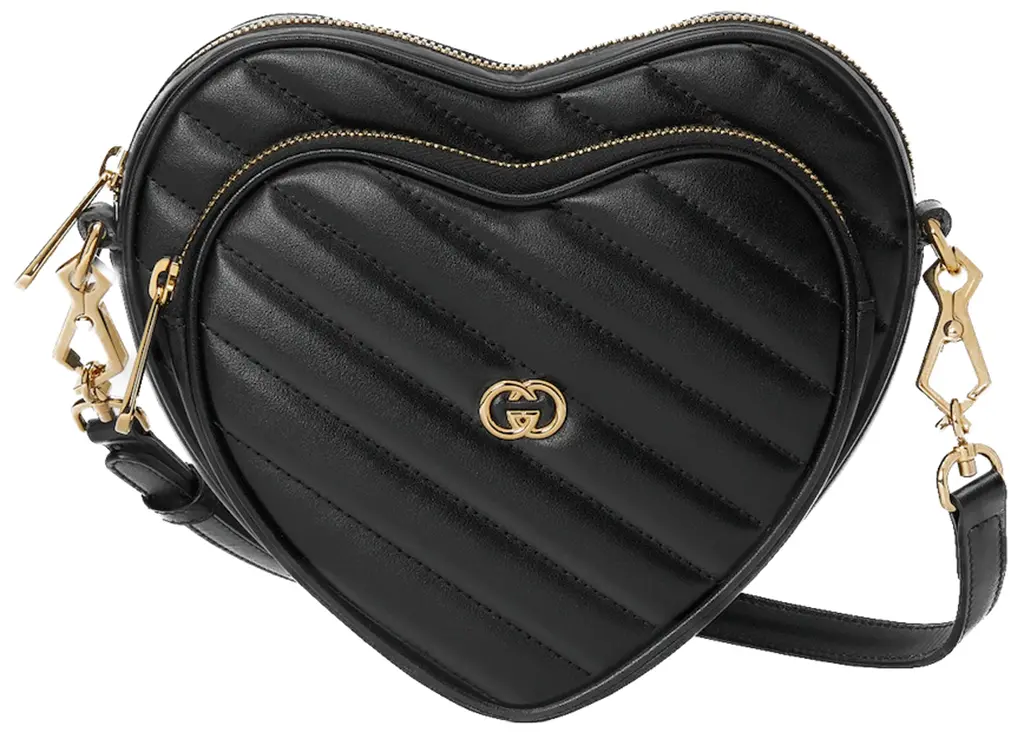 Tui Gucci Interlocking G Mini Heart Shoulder Bag 'Black' 751628-AACCL-1000