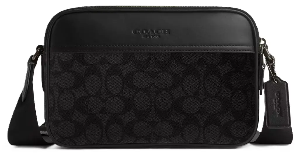 Tui Coach Graham Crossbody Bag In Signature Canvas 'Black' CV921