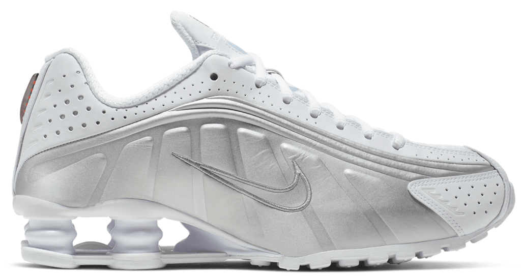Giay Nike Shox R4 'White Metallic Silver' AR3565-101
