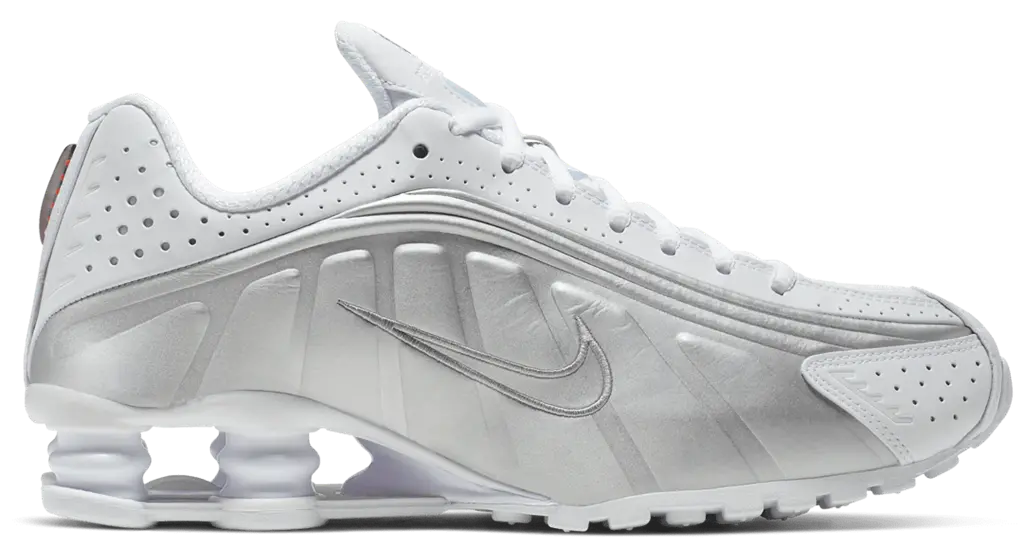 Giay Nike Shox R4 'White Metallic Silver' AR3565-101