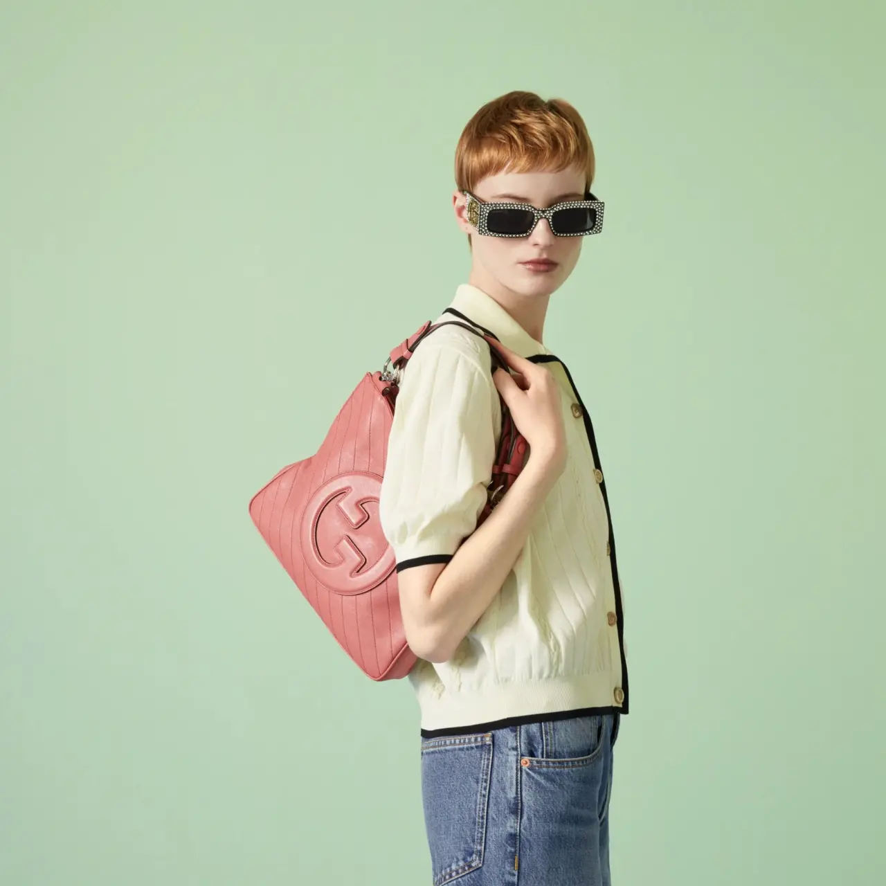 Tui Gucci Blondie Small Tote Bag 'Pink' 751518-1AAOW-6701