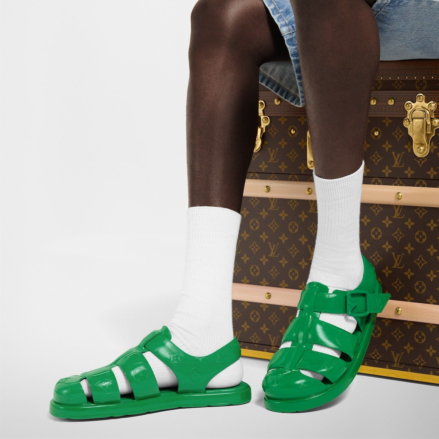 Dep Louis Vuitton LV Venice Sandals 'Green' 1AH554