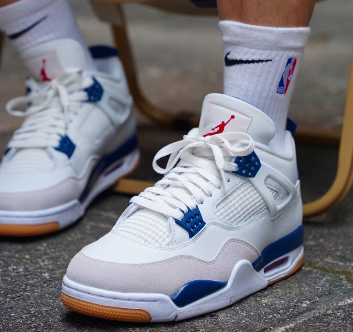 Giày Nike Air Jordan 4 Retro SB 'Navy' DR5415-100 - Ảnh 4