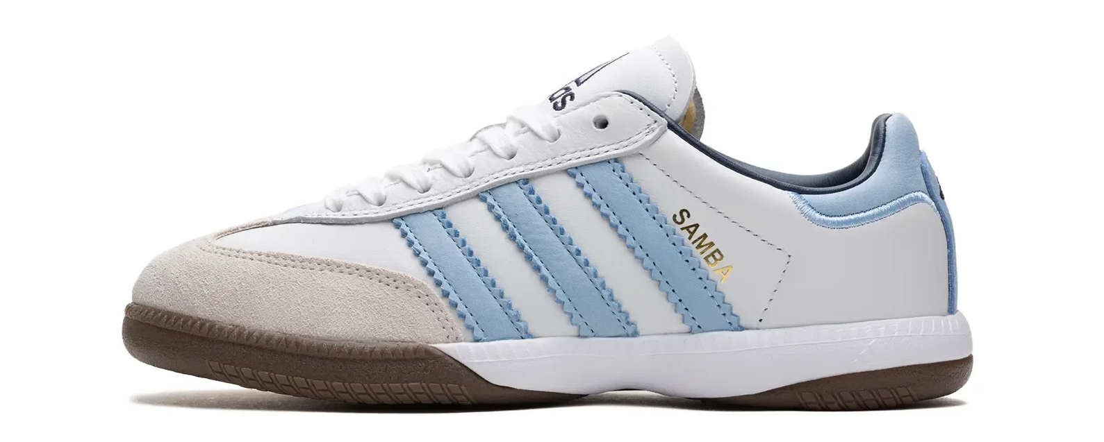 Giay Adidas Samba Millennium 'White Clear Sky Gum' JI3183
