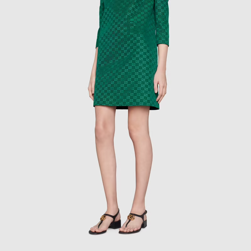 Dep Gucci Double G Sandal Leather 'Black' 674840-BKO00-1000