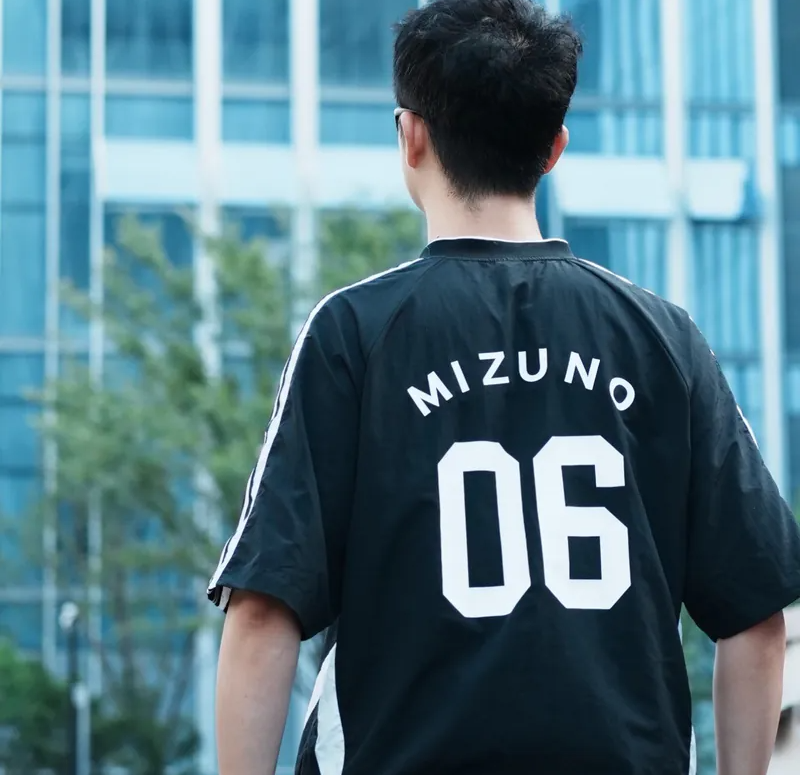 Ao Mizuno Retro Short Sleeved 'Black' K2CE43Y1