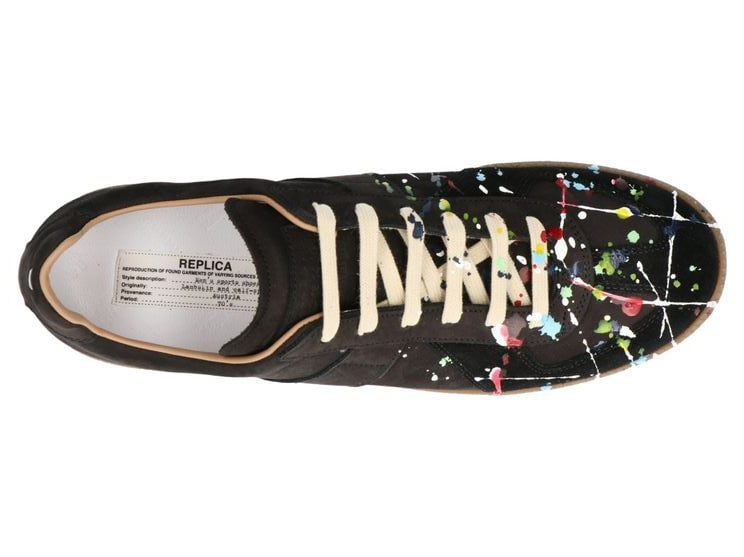 Giay Maison Margiela Replica Paint Drop Sneakers 'Black' S57WS0240P1892963