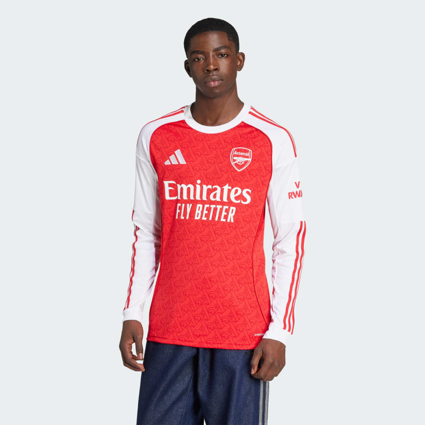 Ao Adidas Arsenal 25/26 Long Sleeve Home Jersey 'Red White' JI9536