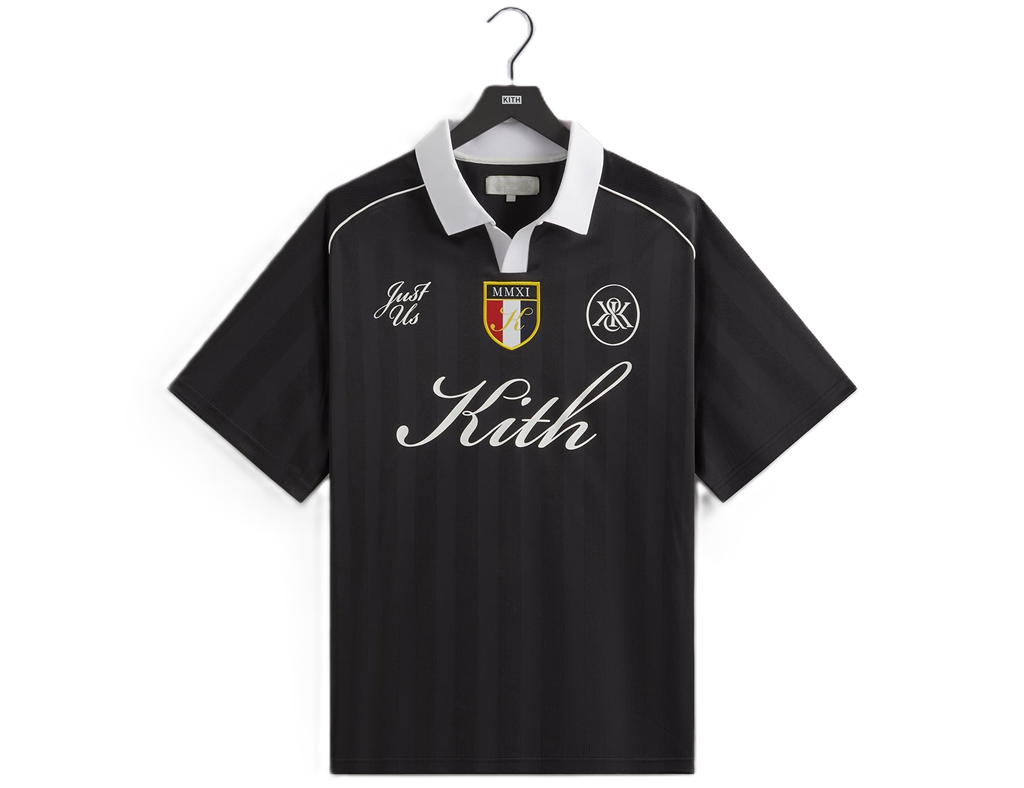Ao Kith Shadow Stripe Marcel Soccer Top 'Black' KHM033427-001