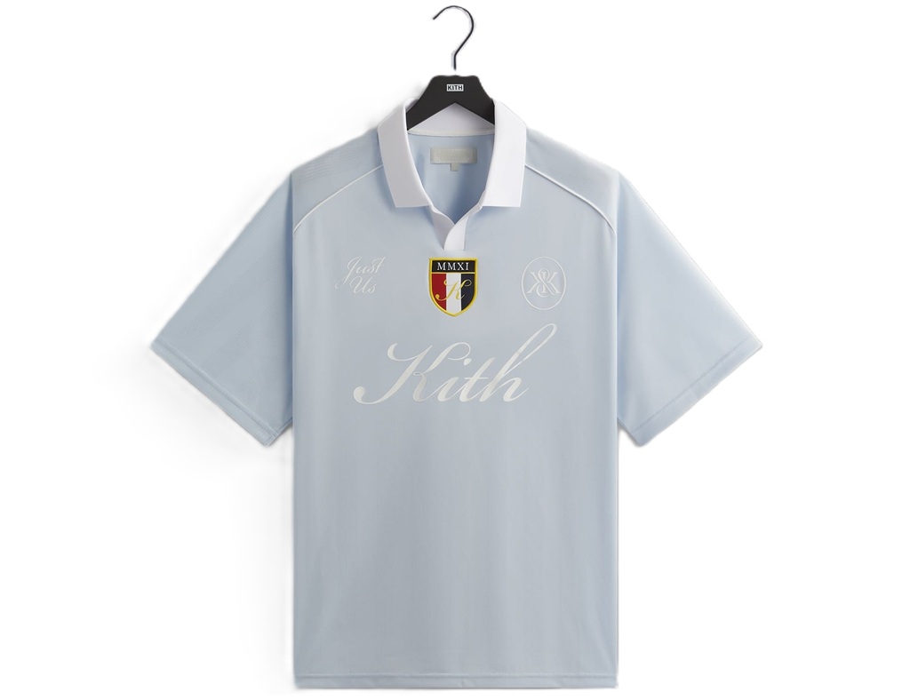 Ao Kith Shadow Stripe Marcel Soccer Top 'Light Indigo' KHM033427-415