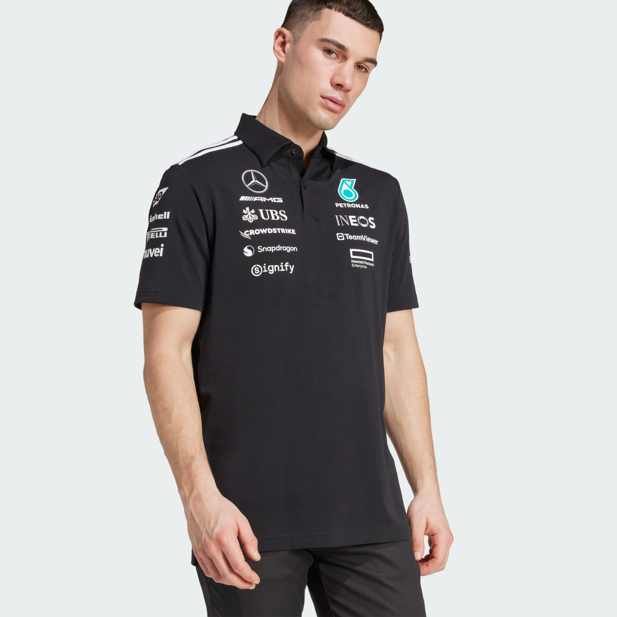 Ao Adidas Mercedes AMG Petronas F1 Team Polo 'Black' JW5391