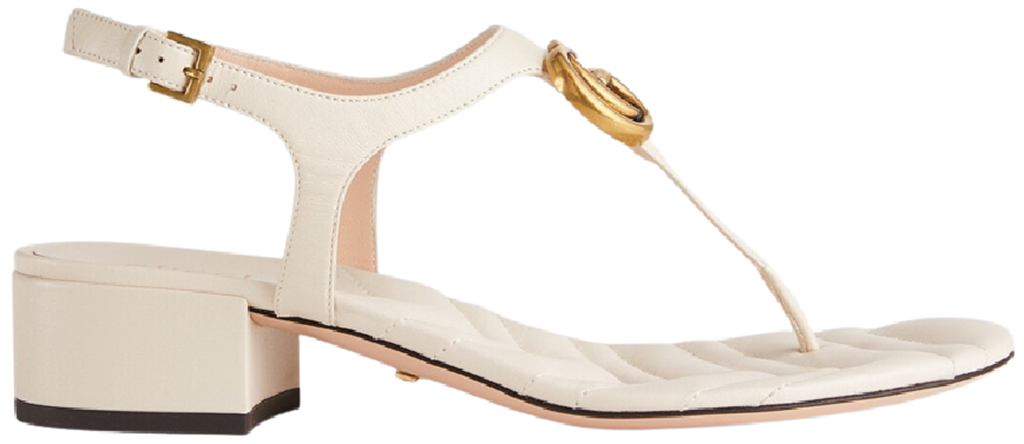 Dep Gucci Double G Sandal Leather 'White' 674840-BKO00-9022