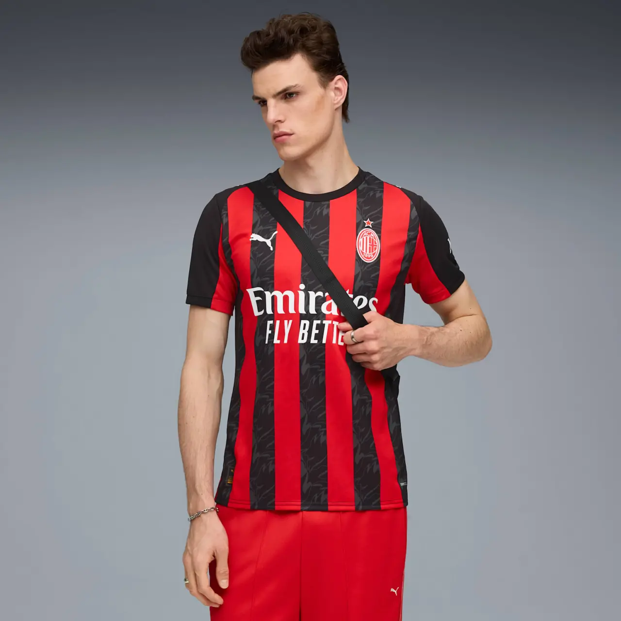 Ao Puma AC Milan 25/26 Home Jersey 'Red Black' 779962-01