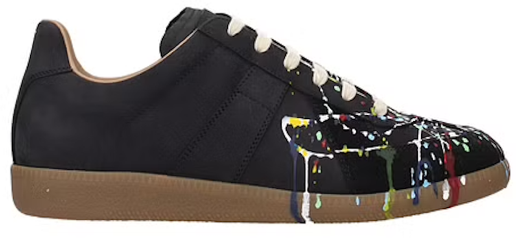 Giay Maison Margiela Replica Paint Drop Sneakers 'Black' S57WS0240P1892963