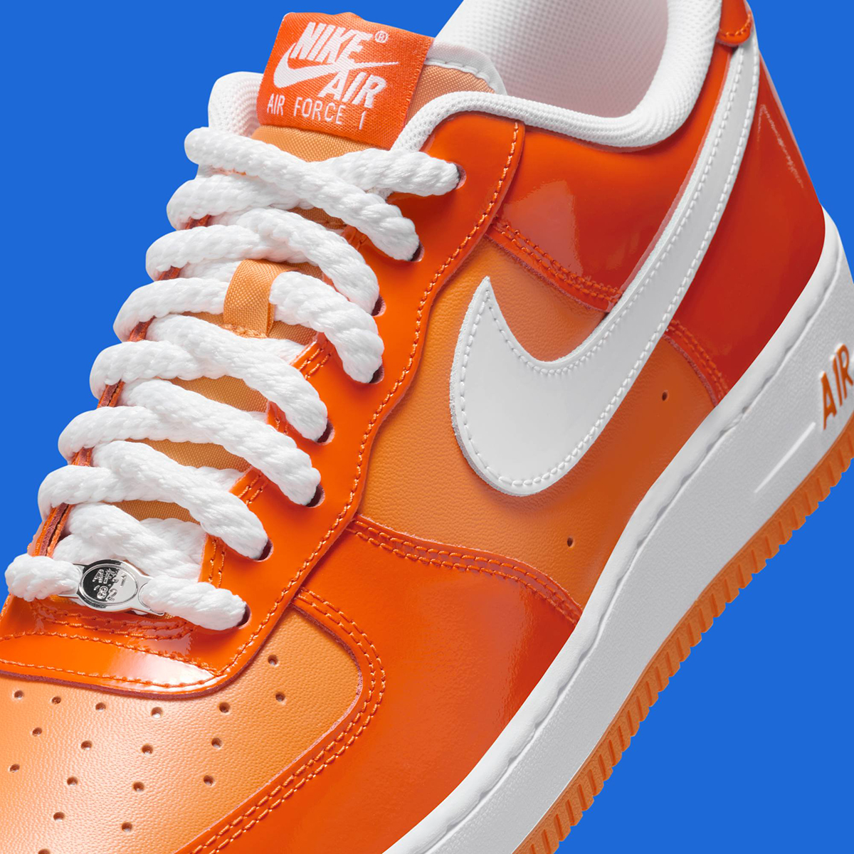 Giay Nike Air Force 1 Low '07 'Orange White Patent' HV9405-800