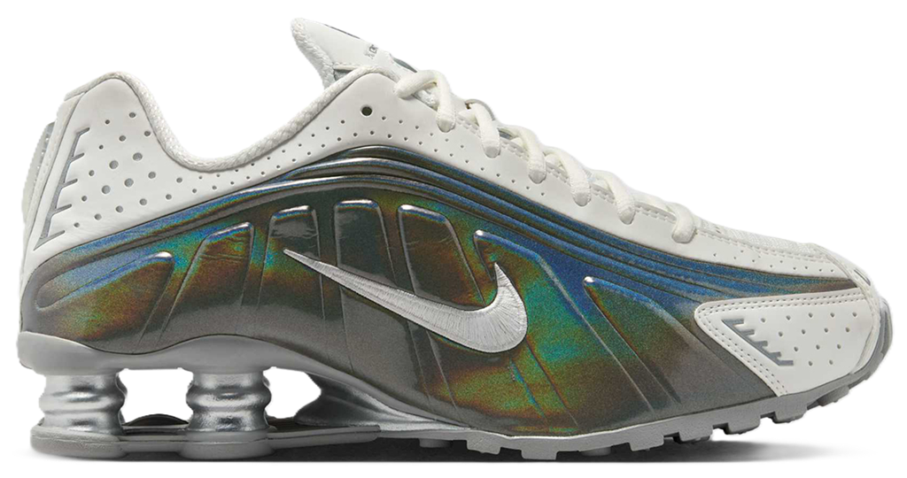 Giay Nike Shox R4 'White Iridescent' IB7703-100