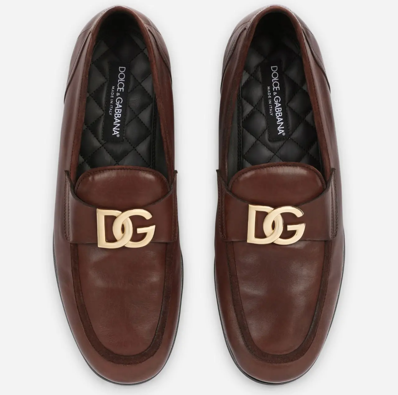 Giay Dolce & Gabbana Calfskin Slippers 'Brown' A50462AQ99380047