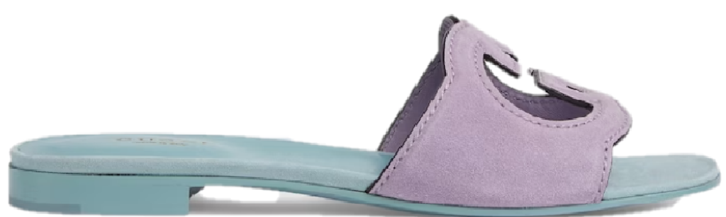 Dep Gucci Interlocking G Slide 'Light Blue Lilac Suede' 694451-C2000-5252