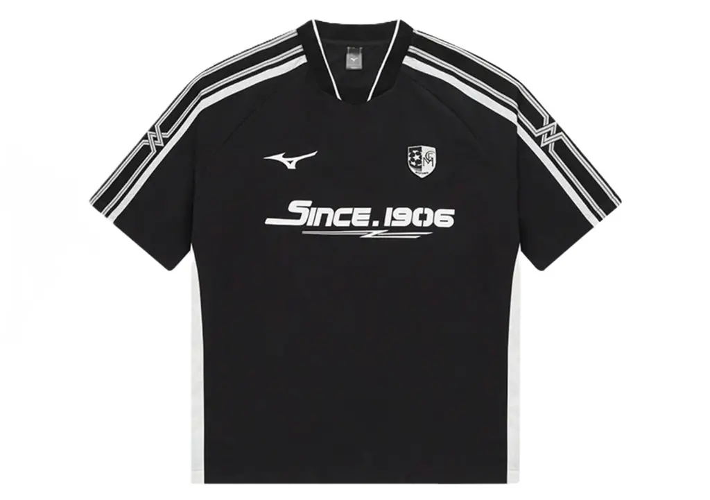 Ao Mizuno Retro Short Sleeved 'Black' K2CE43Y1