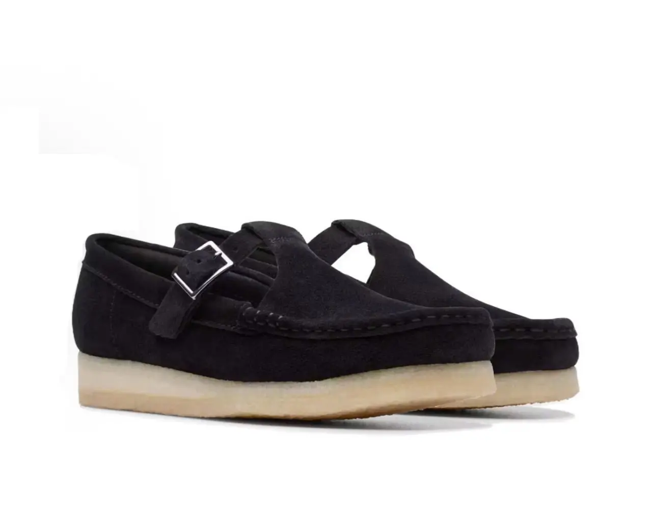 Giay Clarks Originals Wallabee T-Bar Casual Single 'Black' 261756664