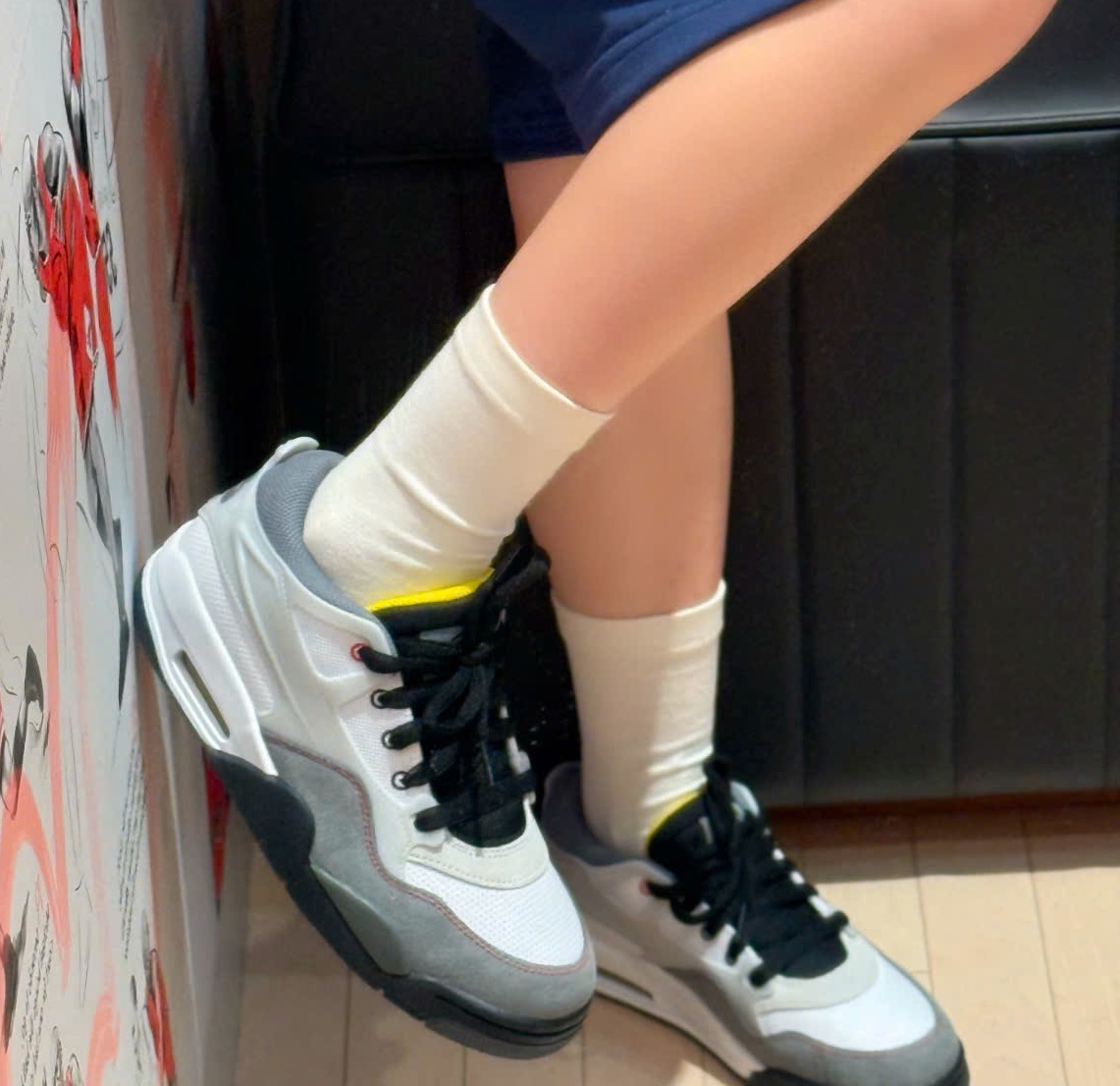 Giày Nike Air Jordan 4 RM 'White Black Grey' IB8052-100 - Ảnh 6