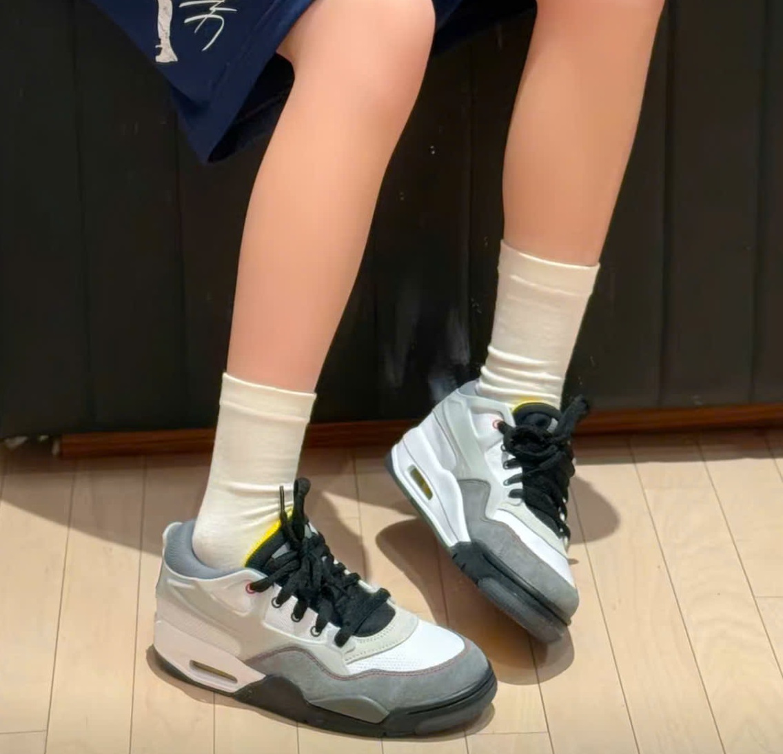 Giày Nike Air Jordan 4 RM 'White Black Grey' IB8052-100 - Ảnh 7