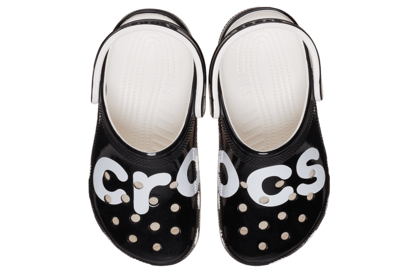 Alternative view of Dép Crocs Classic High Shine Logo Clog 'Black' 210804-001