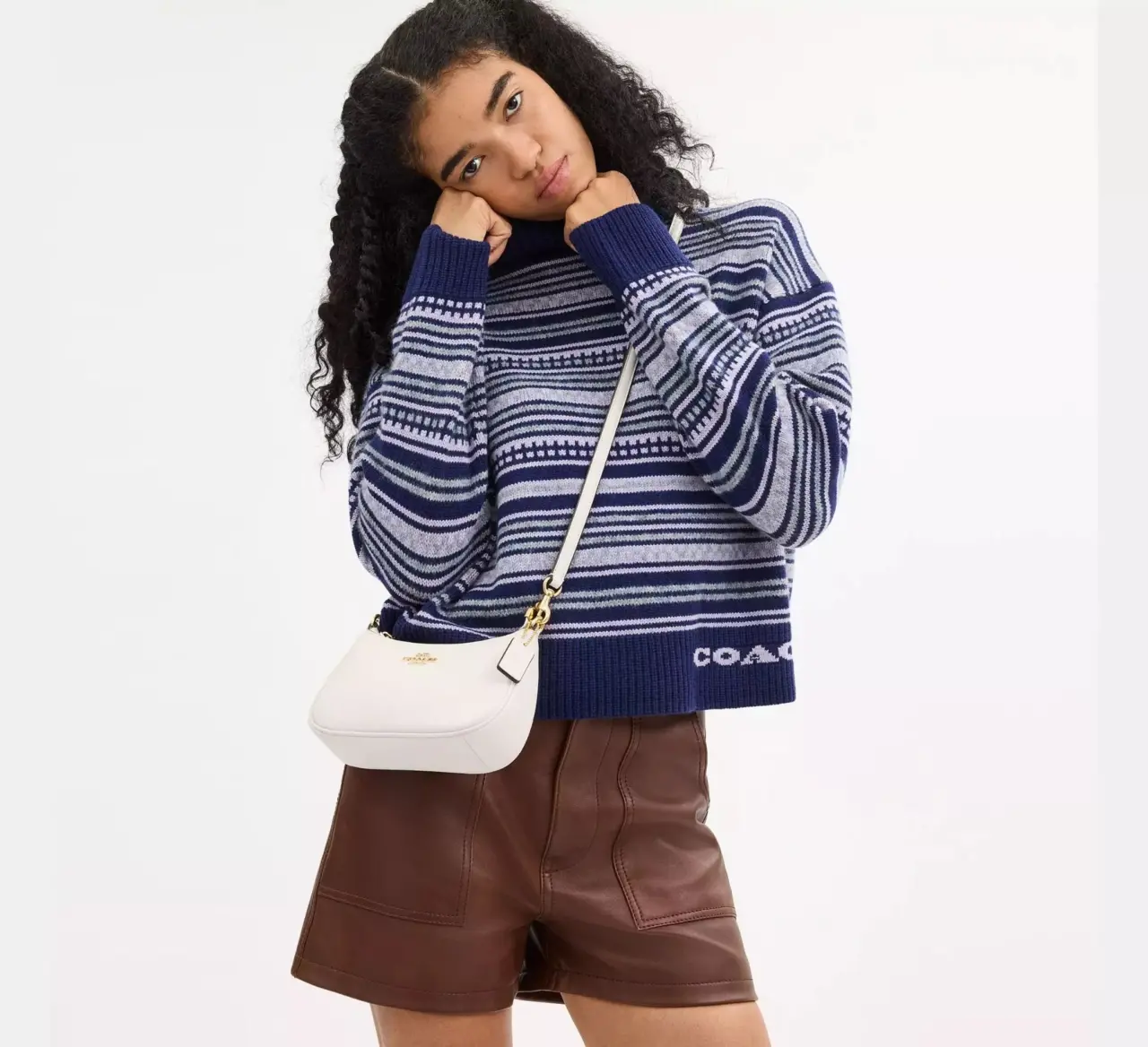 Tui Nu Coach Teri Mini Crossbody Bag 'Chalk' CW309-IMCHK