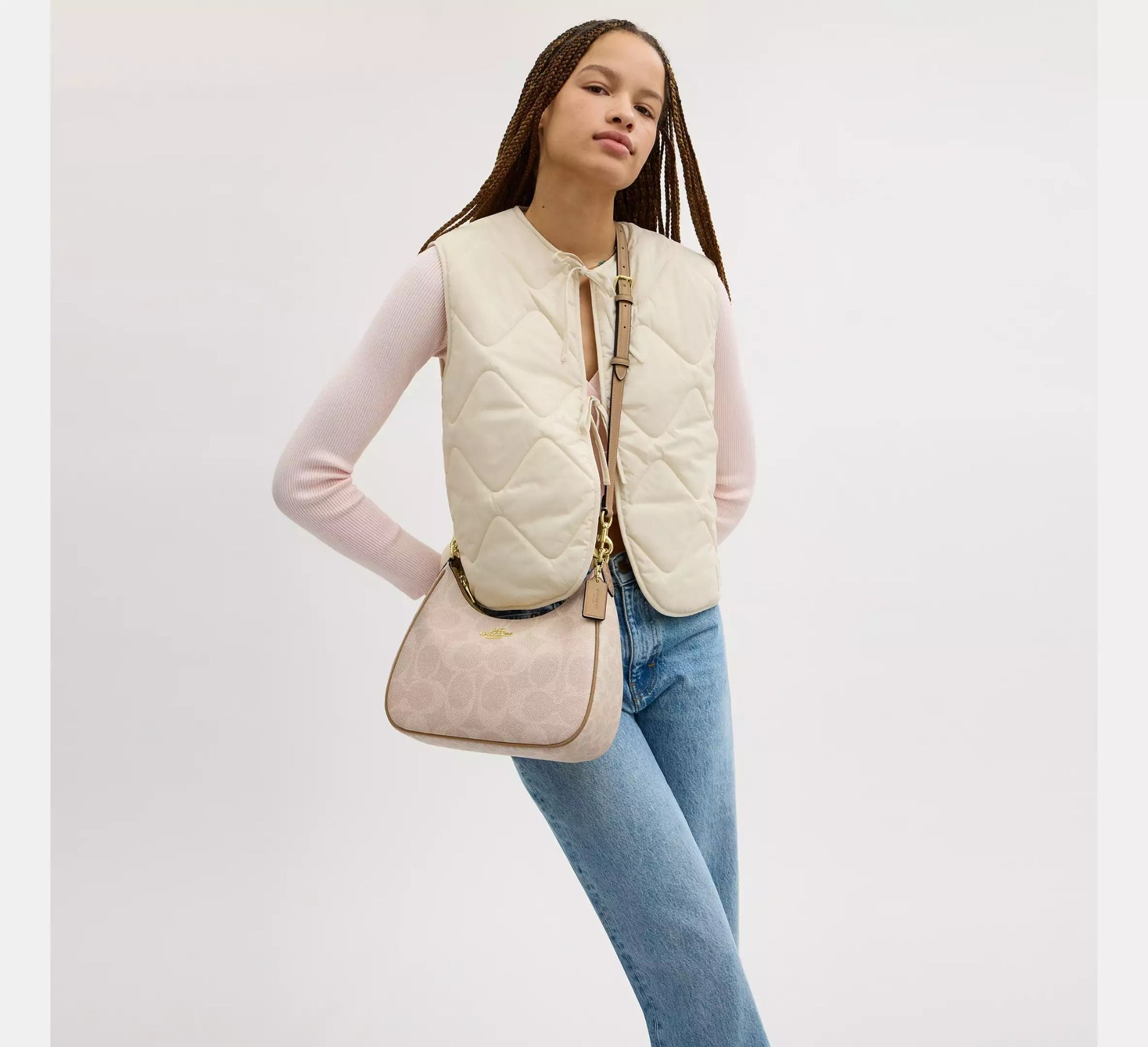 Tui Nu Coach Teri Hobo Bag 'Tan' CAA69-IMXI9