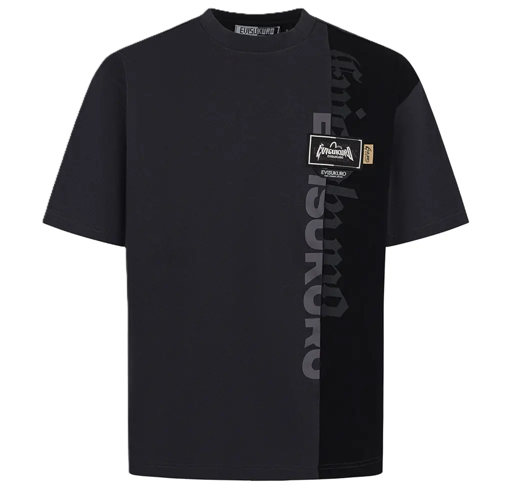 Ao Evisu Panel Design With Multi Labels 'Black' 2ESGNM5TS5034RXCT